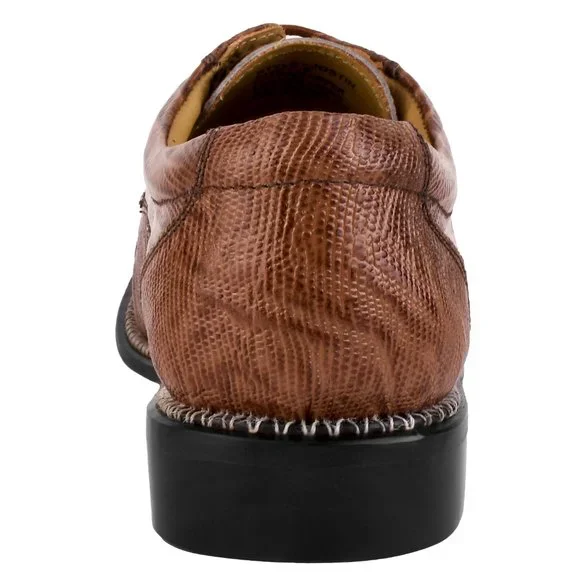 Jostin Genuine Leather Lizard Print Oxford Dress Shoes